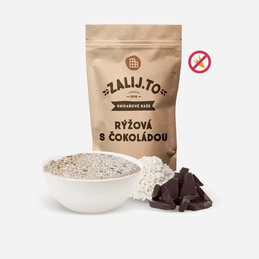 Ryžová bezlepková kaša s čokoládou