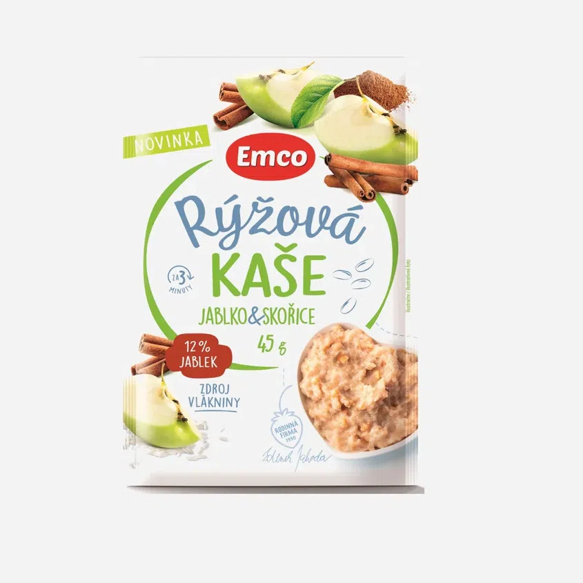 Ryžová kaša s jablkami a škoricou