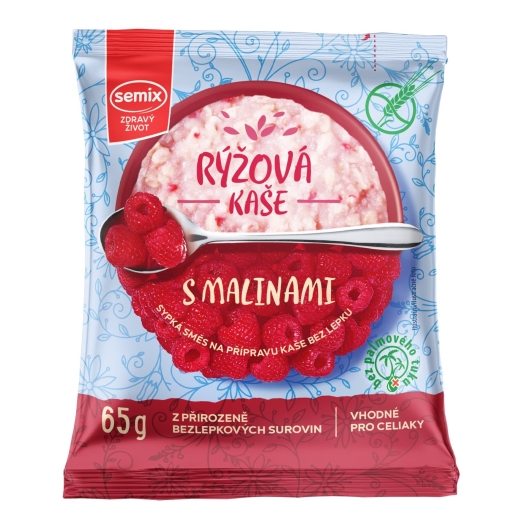 Ryžová kaša s malinami bez lepku