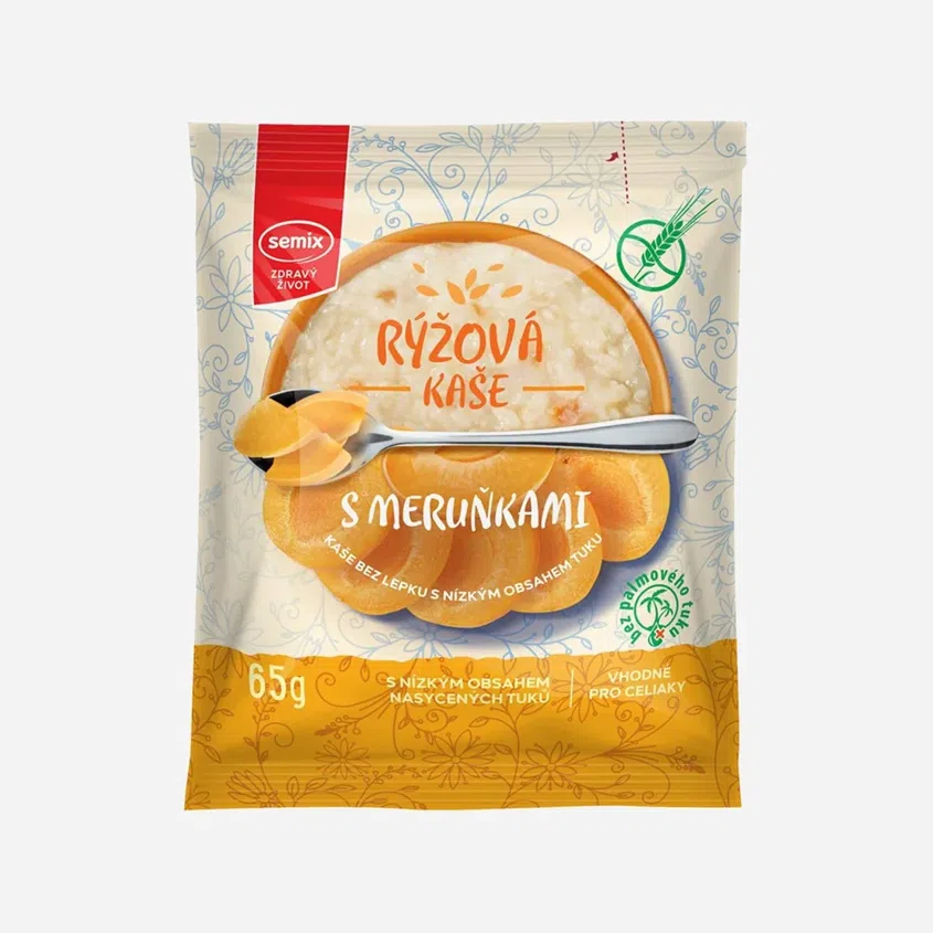 Ryžová kaša s marhuľami bez lepku