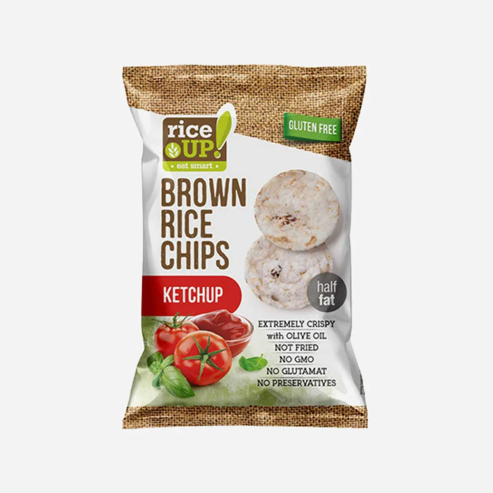 Ryžové chipsy kečup