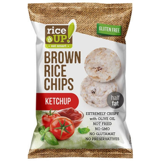 Ryžové chipsy kečup