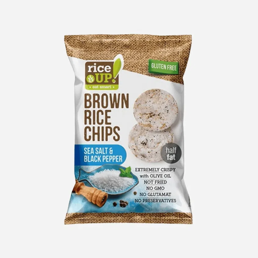 Ryžové chipsy morská soľ a korenie