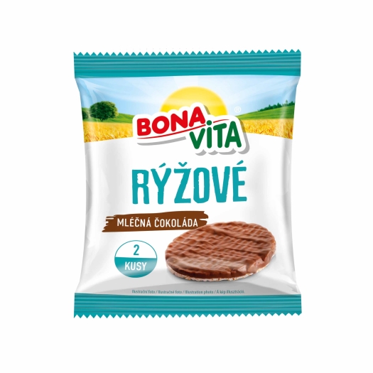 Ryžové chlebíčky mliečna čokoláda 2 ks