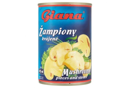 Šampiňóny krájané v mierne slanom náleve 425 ml ()