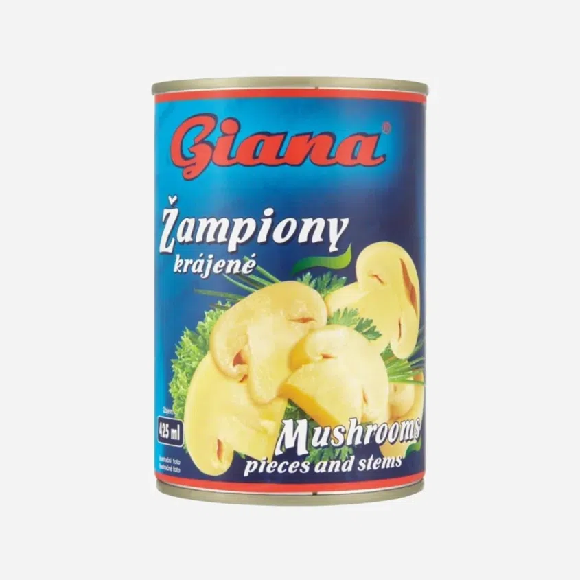 Šampiňóny krájané v mierne slanom náleve 425 ml ()