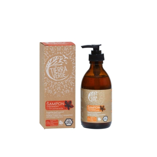 Šampón gaštanový s vôňou pomaranča 230ml (sklenená fľaštička)