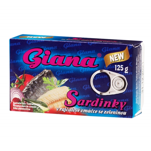 Sardinky v paradajkovej omáčke so zeleninou