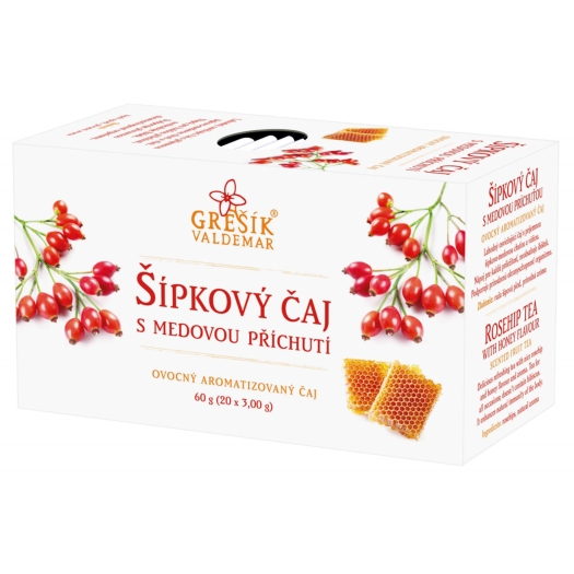 Šípkový čaj s medovou príchuťou 20 sáčkov