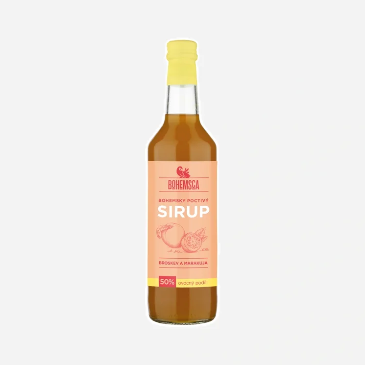Sirup ovocný broskyňa a marakuja