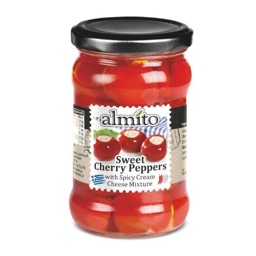 Sladké cherry papriky plnené syrom