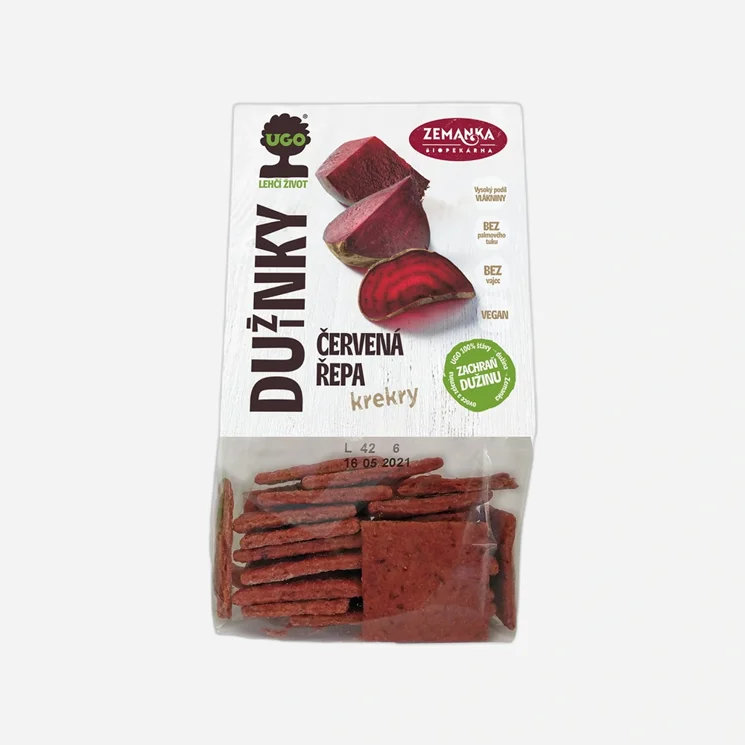 Slané krekry s dužinou z červenej repy