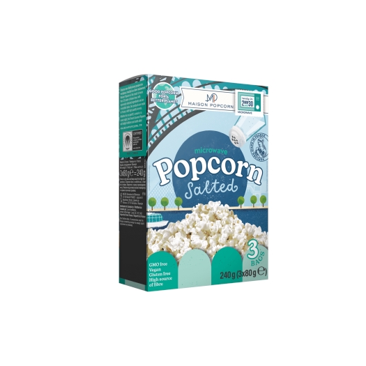 Slaný popcorn do mikrovlnky 3x80 g