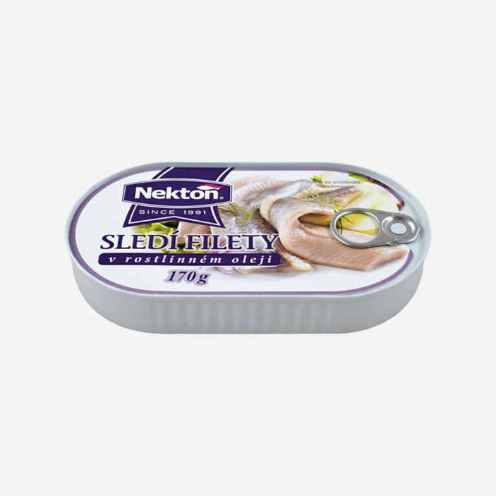 Sled filety v rastlinnom oleji