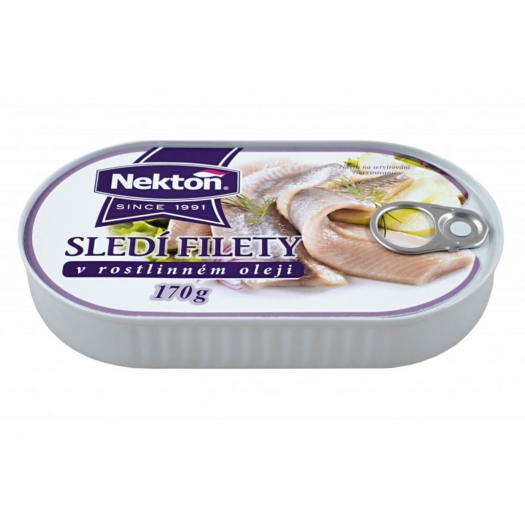 Sled filety v rastlinnom oleji