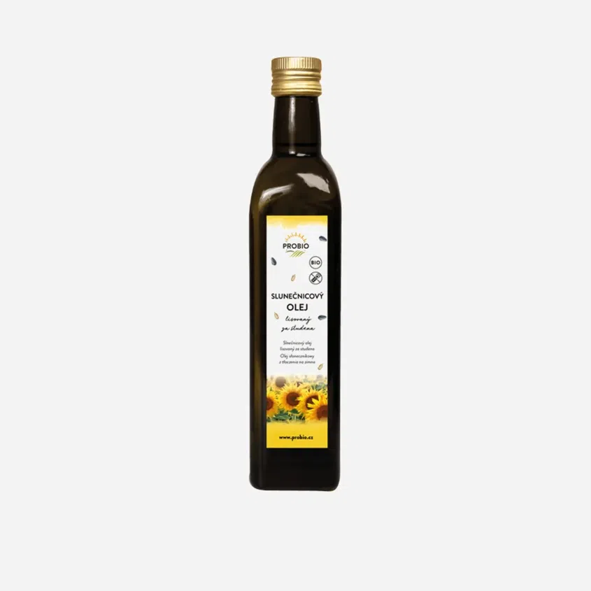 Slunečnicový olej lisovaný za studena 500 ml