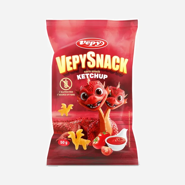 Snack s príchuťou kečupu