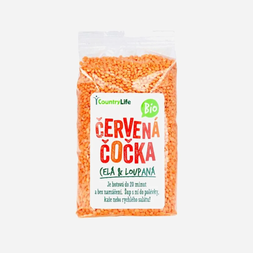 Šošovica červená celá lúpané  BIO