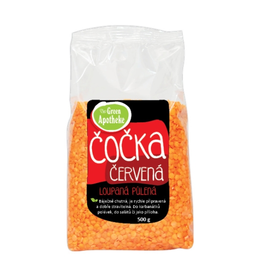 Šošovica červená lúpaná polená 500g