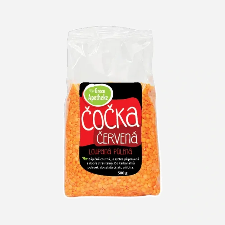 Šošovica červená lúpaná polená 500g