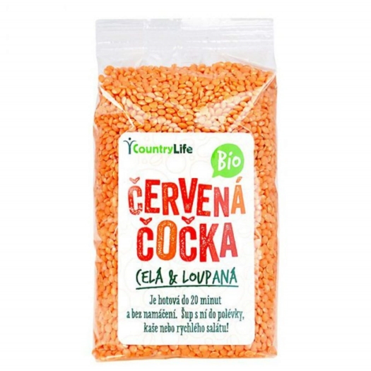 Šošovica červená polená BIO