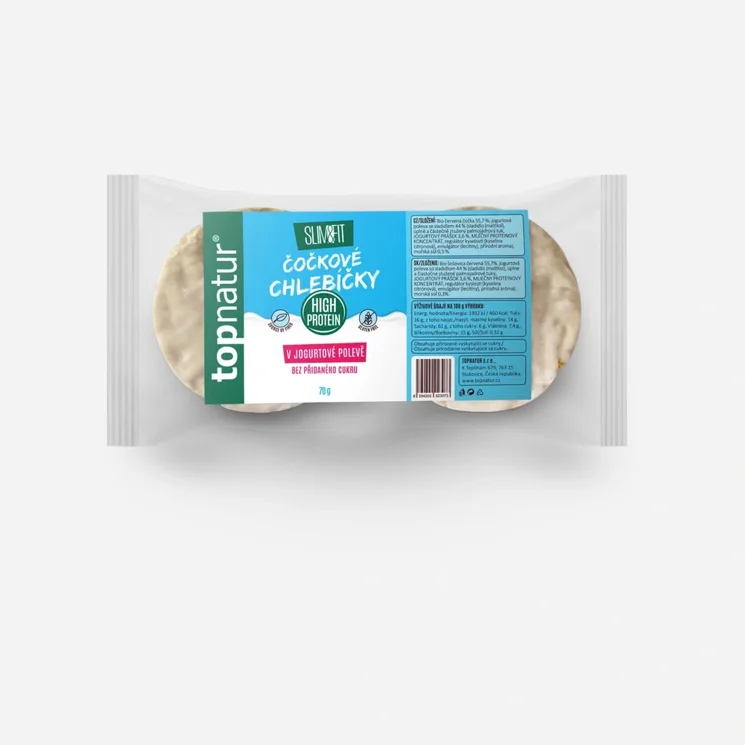 Šošovicové chlebíčky jogurtová poleva