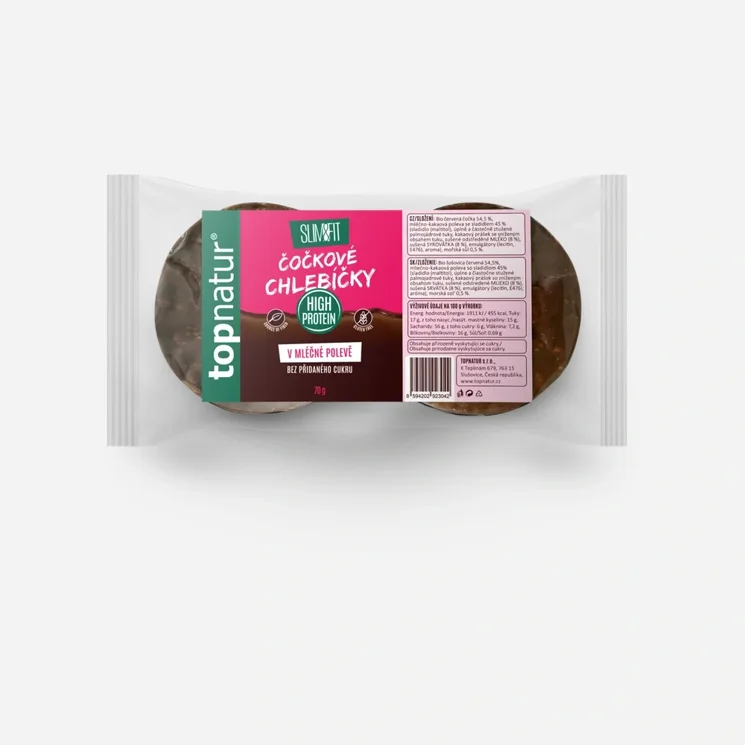 Šošovkové chlebíčky mliečna čokoláda