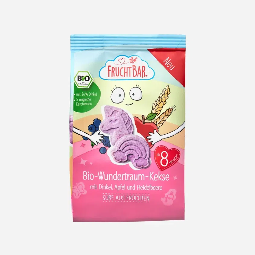 Špaldové maslové sušienky s ovocím jednorožec BIO