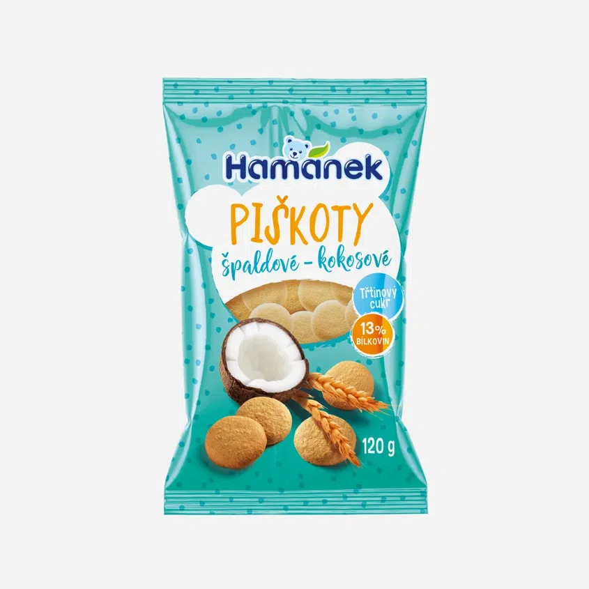 Špaldové piškóty s kokosom