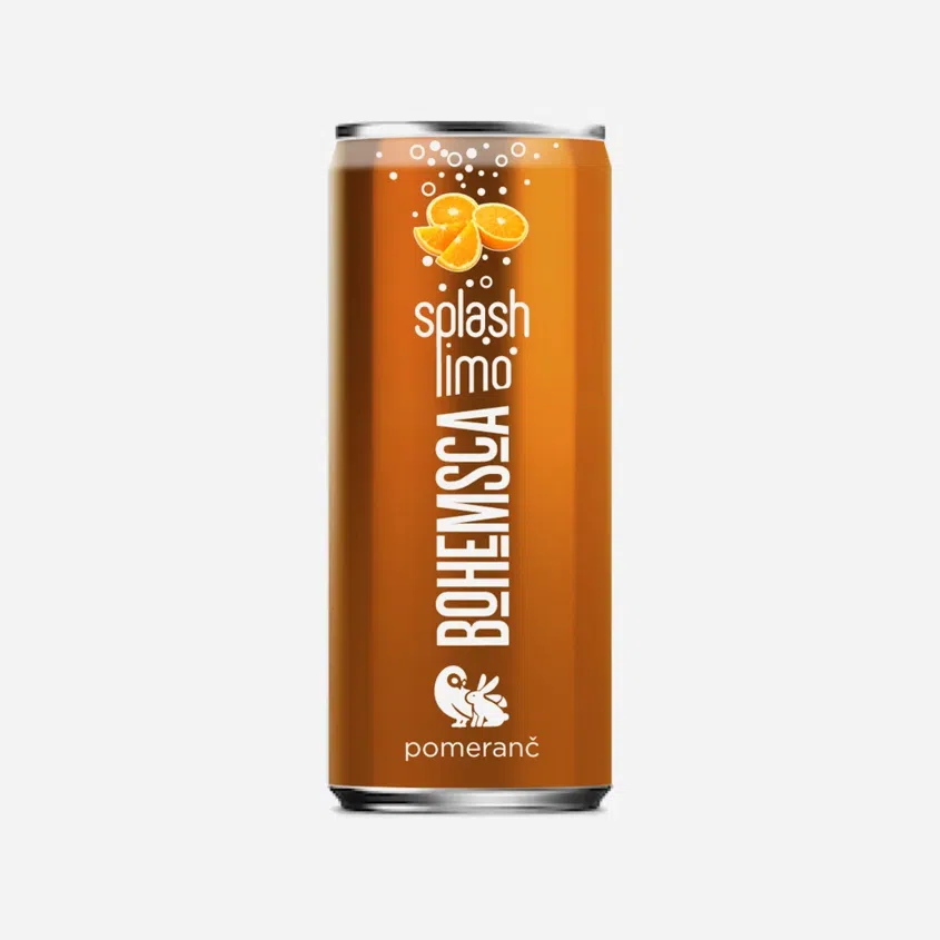 Splash limonáda pomaranč plech