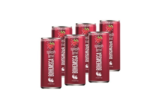 Splash malina plech limonáda 250 ml 6 Pack