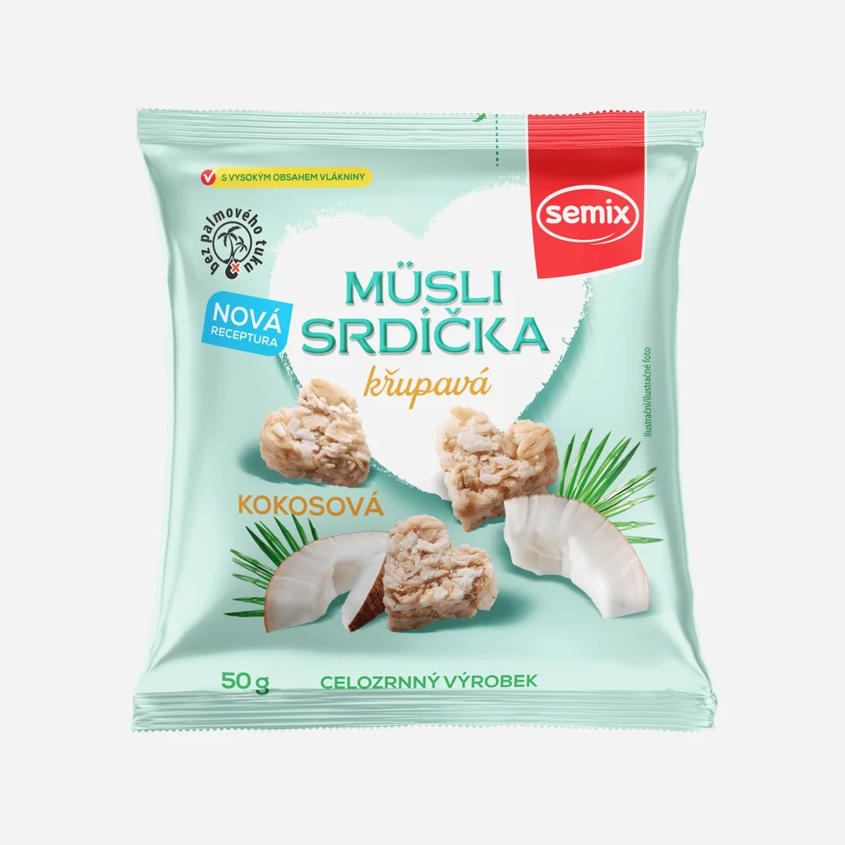 srdiečka s kokosom