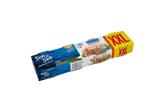 Sun&Sea Tuniak v olivovom oleji XXL 4x80 g