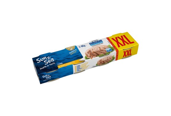 Sun&Sea Tuniak v slnečnicovom oleji XXL 4x80 g