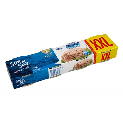 Sun&Sea Tuniak vo vlastnej šťave XXL 4x80 g