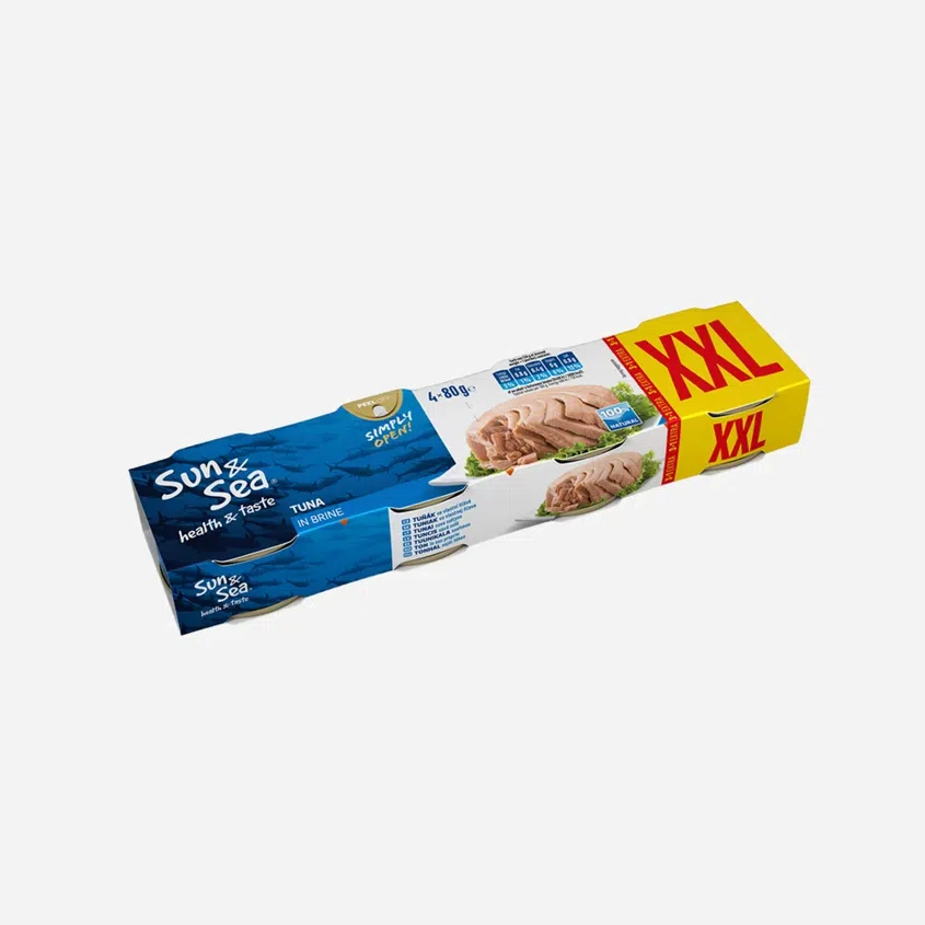Sun&Sea Tuniak vo vlastnej šťave XXL 4x80 g