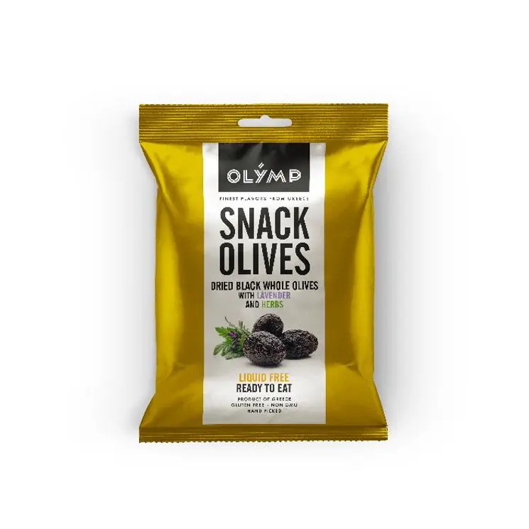 Sušené čierne olivy s levanduľou a bylinkami