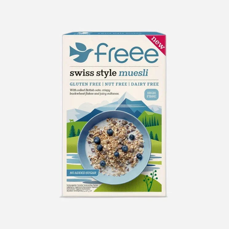 Swiss style muesli bez lepku, mlieka a orechov