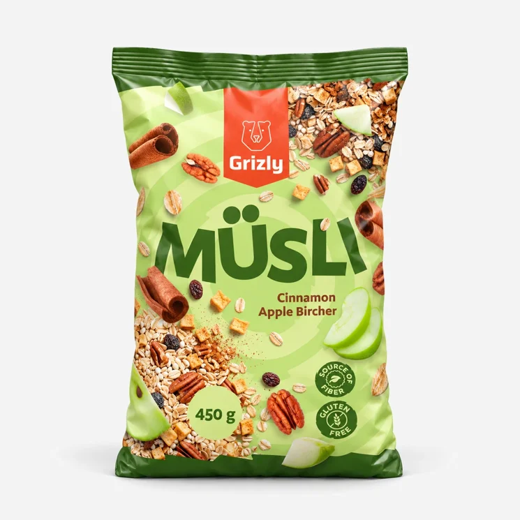 Sypané müsli jablko & škorica Bircher style