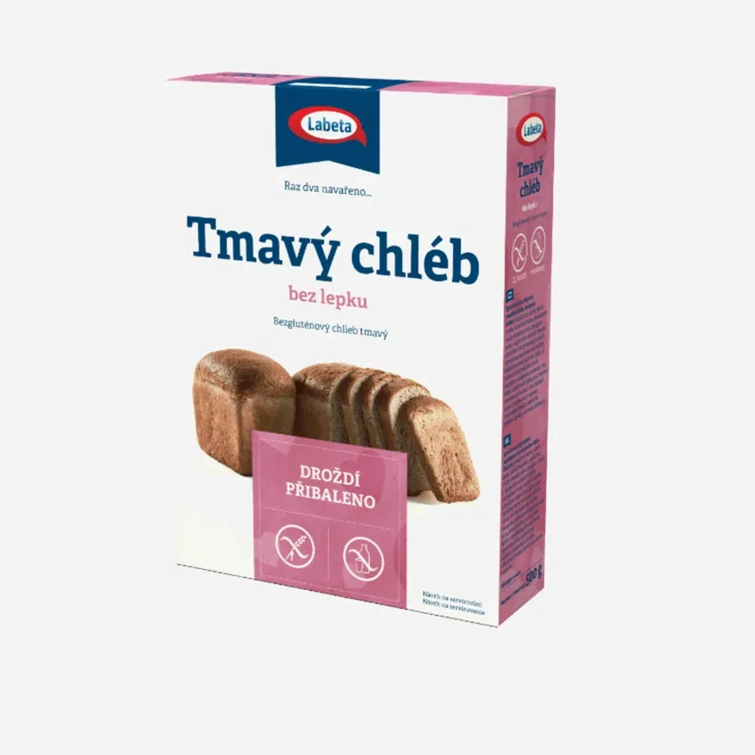 Tmavý chlieb bez lepku zmes