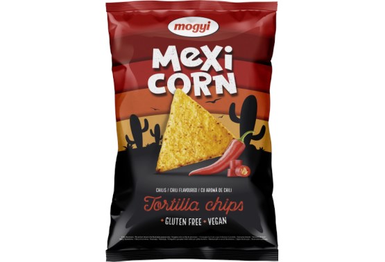Tortilla chips kukuričný snack s príchuťou chilli