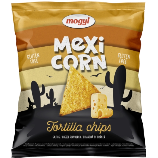 Tortilla chips kukuřičný snack so syrovou príchuťou