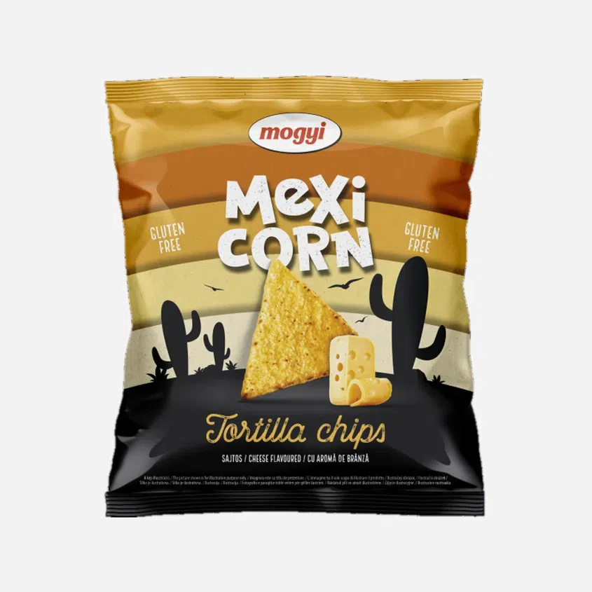 Tortilla chips kukuřičný snack so syrovou príchuťou