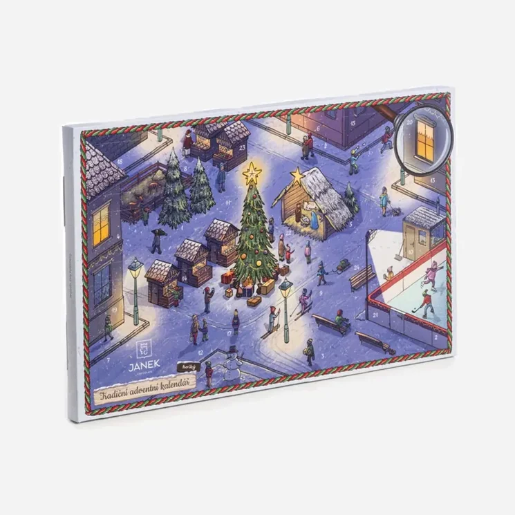 Tradičný detský čokoládový adventný kalendár - mliečna čokoláda