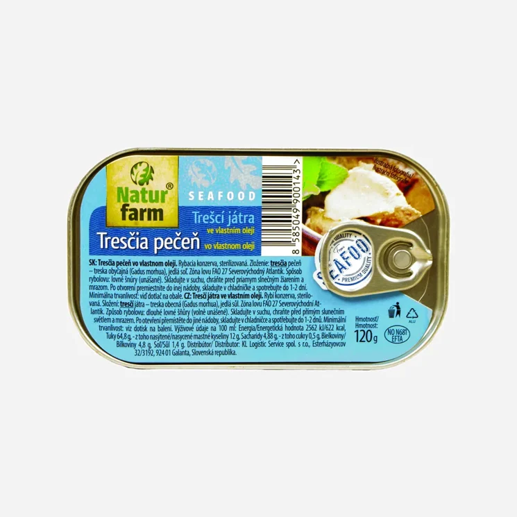 Tresčia pečeň vo vlastnom oleji