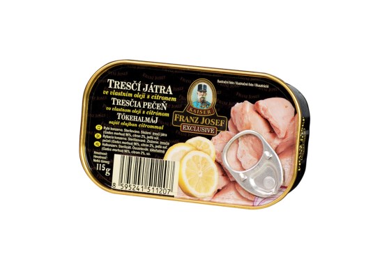 Tresčia pečeň vo vlastnom oleji s citrónom