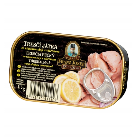 Tresčia pečeň vo vlastnom oleji s citrónom
