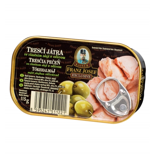 Tresčia pečeň vo vlastnom oleji s olivou