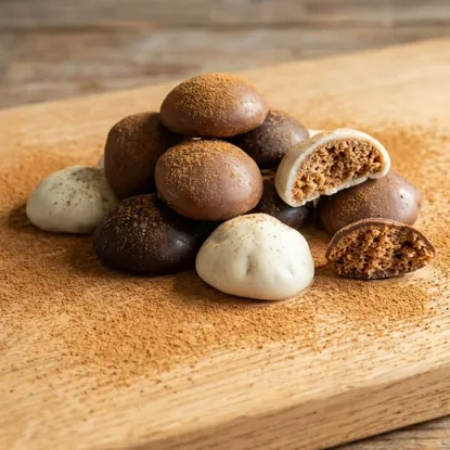 Trojfarebné sušienky v čokoláde