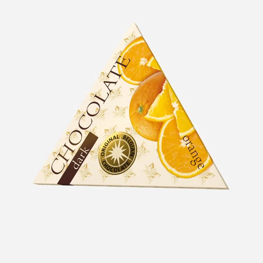 Trojuholníková horká čokoláda s pomarančom
